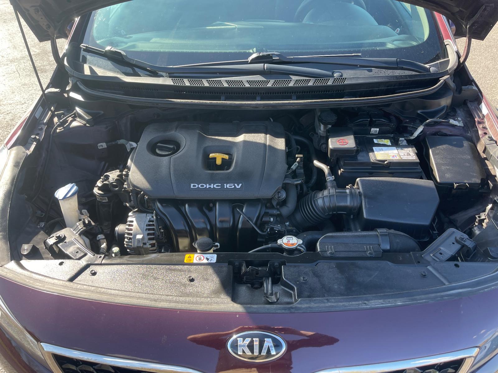 2017 Red /Black Kia Forte LX 6A (3KPFK4A76HE) with an 2.0L I4 DOHC 16V engine, 6A transmission, located at 11115 Chardon Rd. , Chardon, OH, 44024, (440) 214-9705, 41.580246, -81.241943 - This 2017 Kia Forte LX is a well-equipped compact sedan with a 2.0-liter four-cylinder engine paired with a smooth-shifting six-speed automatic transmission. It offers convenient features like daytime running lights, USB audio input, and Bluetooth connectivity for seamless audio streaming. Additiona - Photo #14